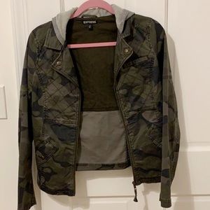 Gently used express camouflage jacket